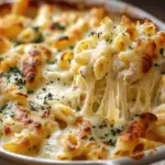 How to Serve Chicken Alfredo Penne Bake