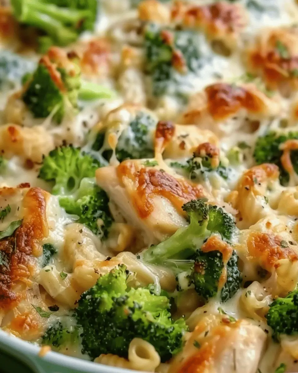 Chicken and Broccoli Alfredo Bake