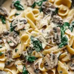 Creamy One-Pot Parmesan Pasta with Spinach & Mushrooms Magic