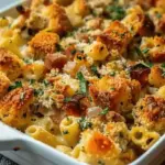 Thanksgiving Stuffing Pasta Bake