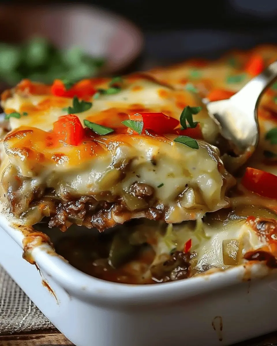 Low Carb Philly Cheesesteak Casserole: Easy, Flavorful Family Meal