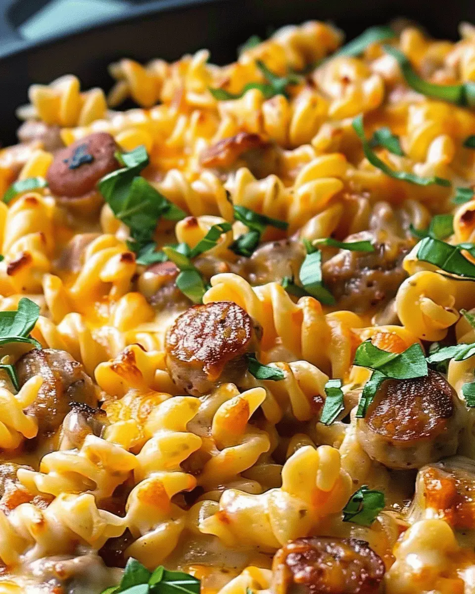 One-Pan White Cheddar Ranch Sausage Magic Pasta Delightful Feast