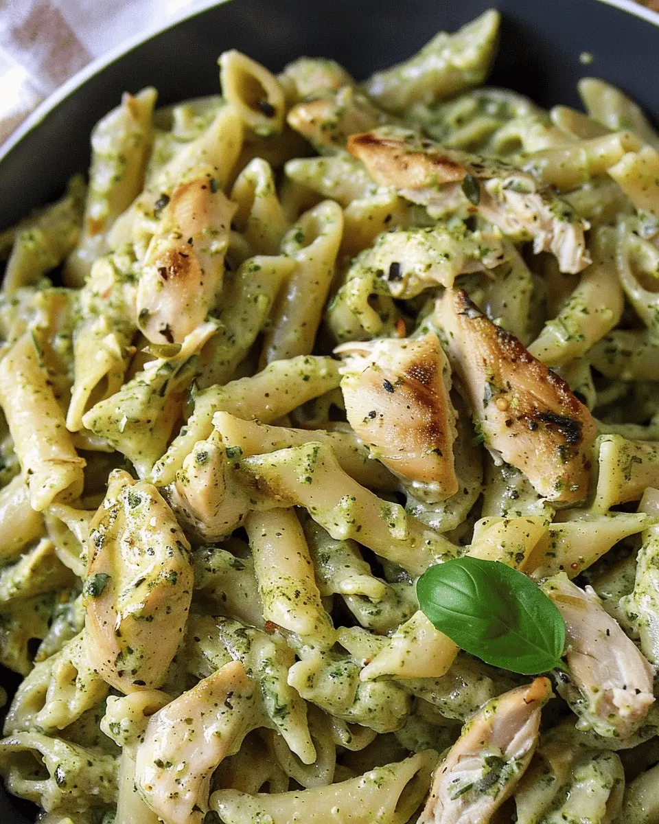 Creamy Chicken Pesto Pasta