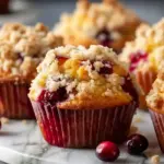 Cranberry Orange Muffins Recipe with Streusel Topping