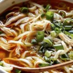 Aromatic Ginger Scallion Chicken Noodle Soup