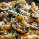 Caramelized Leek and Mushroom Gruyere Pasta
