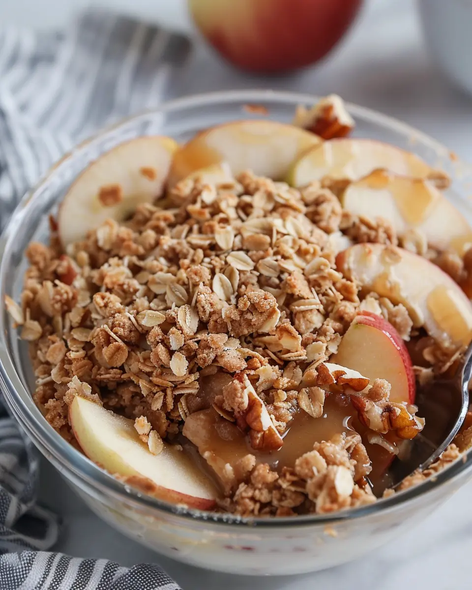 Healthy High Protein Apple Crisp
