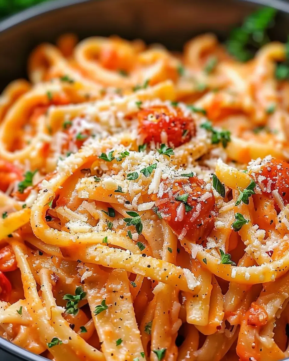 Creamy Tomato Garlic Pasta with Turkey Bacon You’ll Love