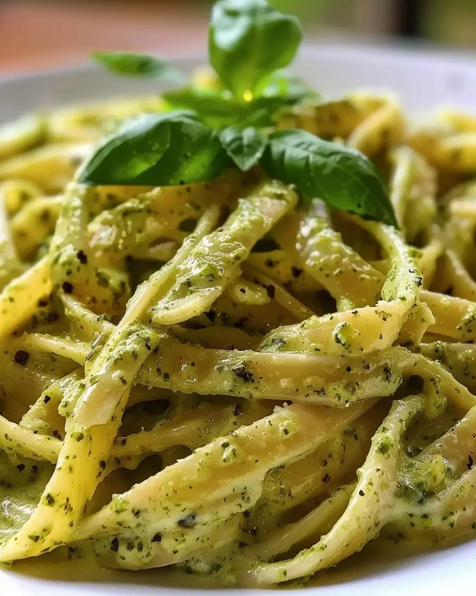 Creamy Pesto Sauce Pasta with Turkey Bacon: Quick and Indulgent