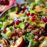 Pomegranate Christmas Salad with Honey Mustard Dressing