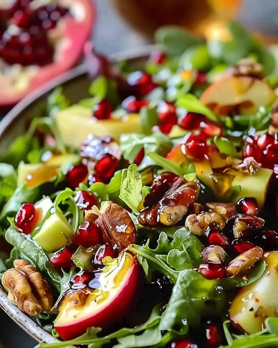 Pomegranate Christmas Salad: A Festive Delight with Honey Mustard Dressing