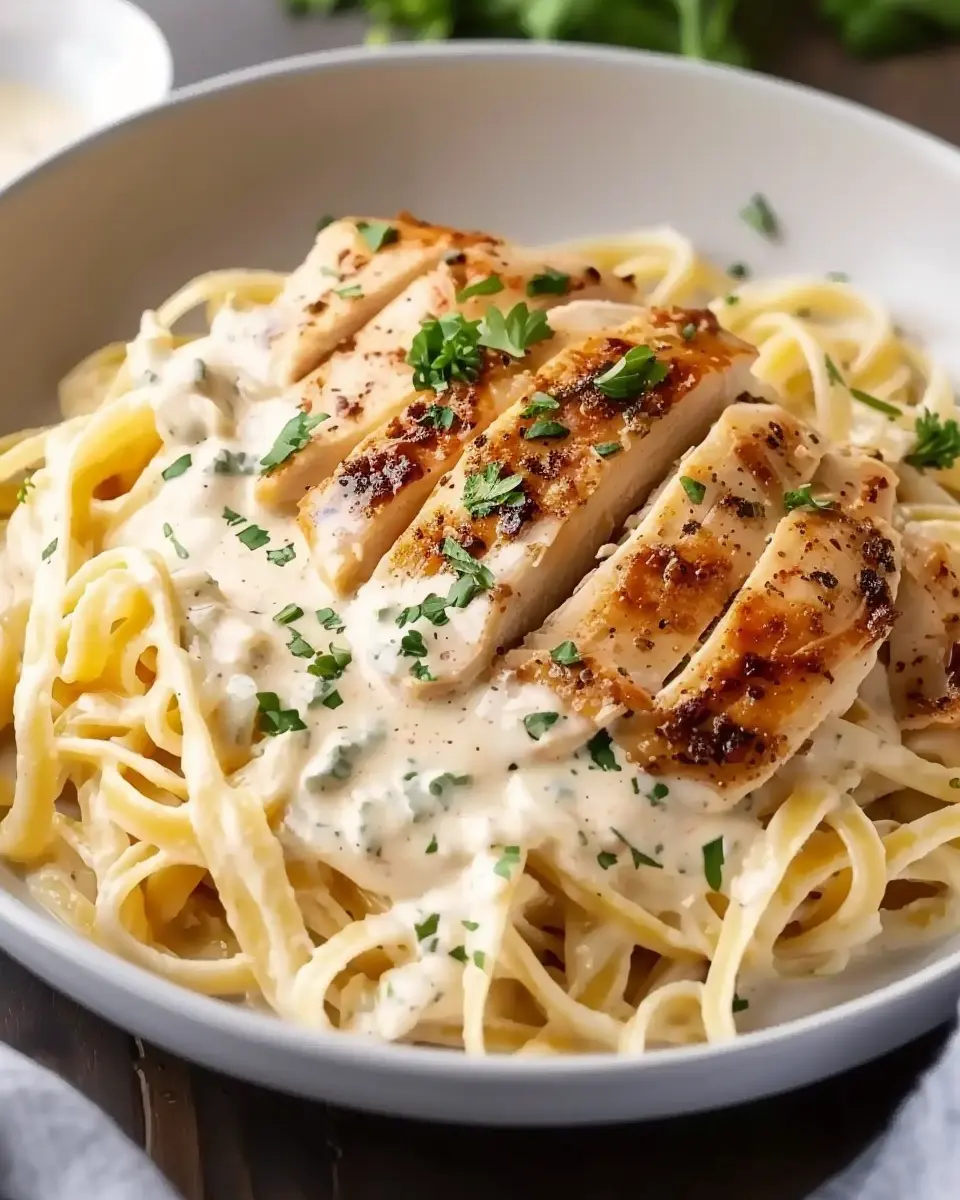 Chicken Alfredo Delight: Easy Recipe with Turkey Bacon Twist