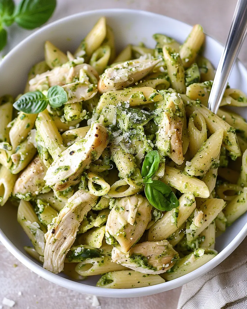 Chicken Pesto Pasta Delight: A Quick, Homemade Masterpiece