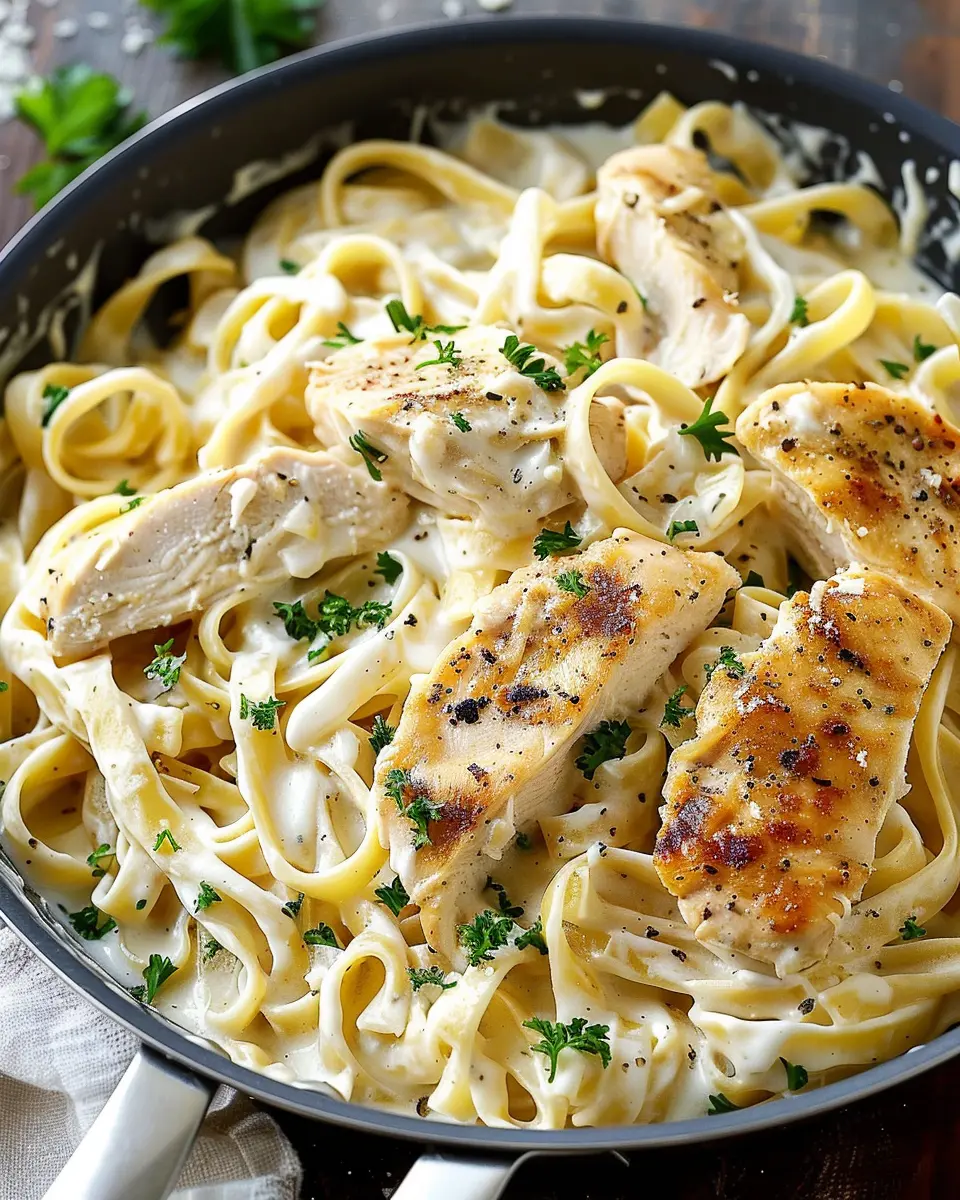 Easy Chicken Fettuccine Alfredo: A Creamy Indulgence with Turkey Bacon