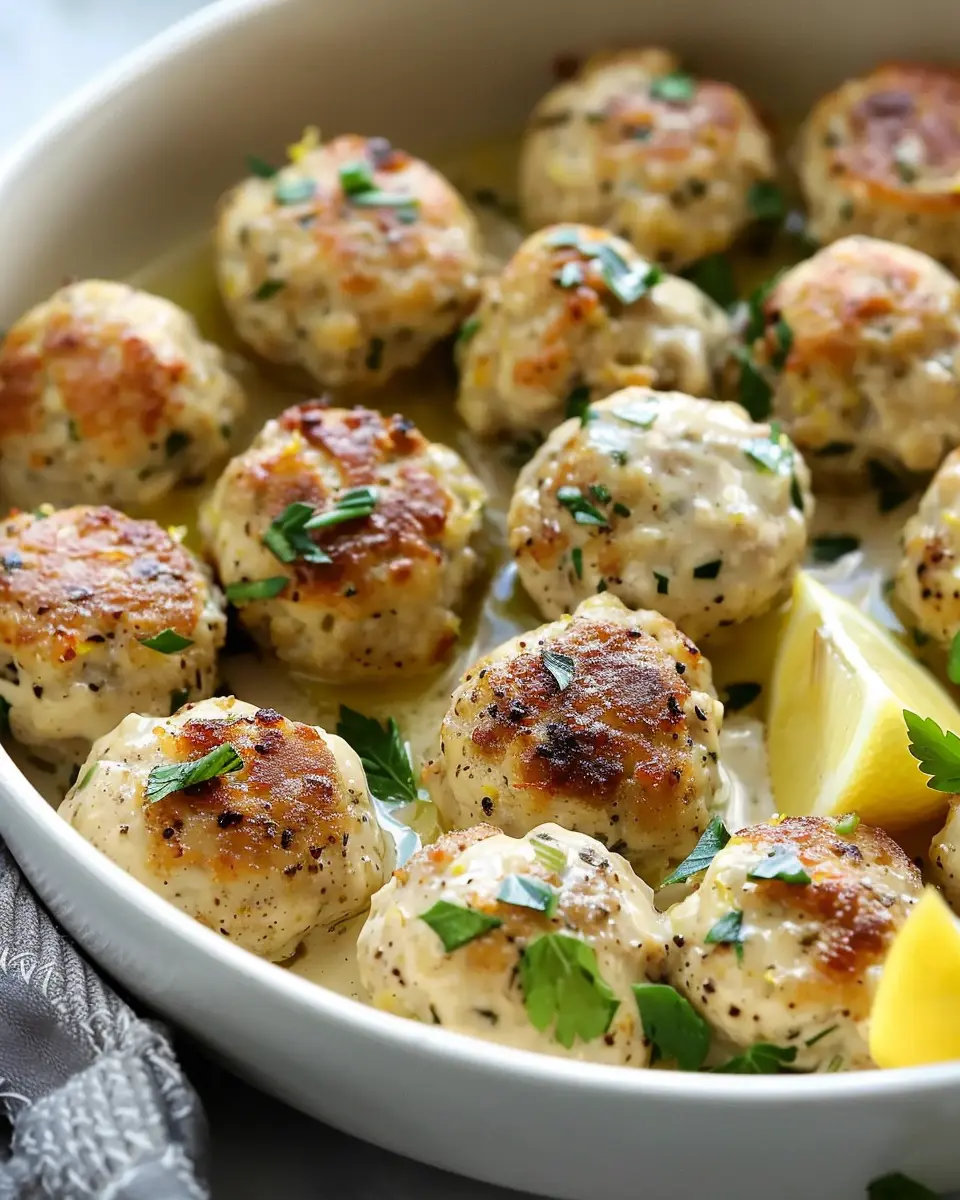 Creamy Lemon Pepper Chicken Meatballs for Easy Dinner Bliss