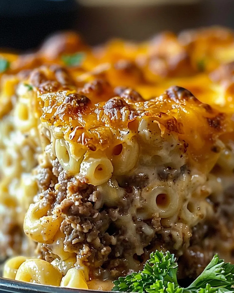 Mac and Cheese Meatloaf Casserole with Turkey Bacon Delight