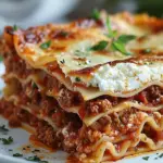Classic Lasagna with Ricotta and Meat Sauce