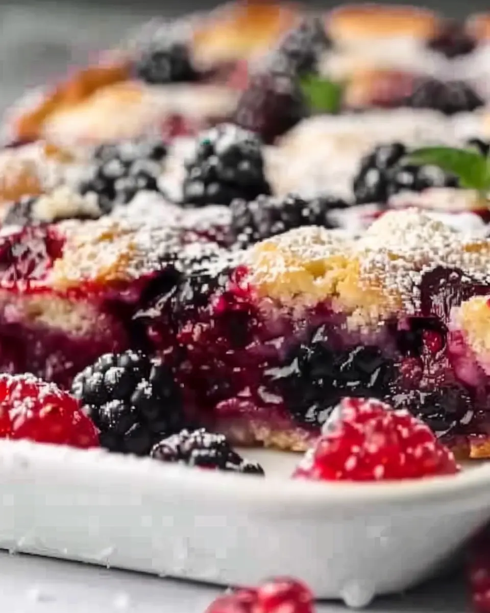 High Protein Triple Berry Bake