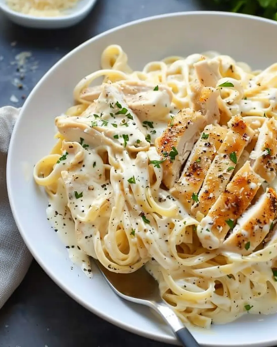 Chicken Alfredo Delight: Easy Recipe with Turkey Bacon Twist
