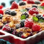 High Protein Triple Berry Bake