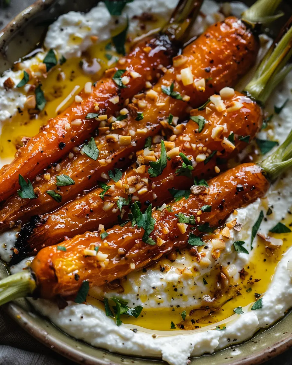 Roasted Carrots with Whipped Ricotta: Easy Hot Honey Delight