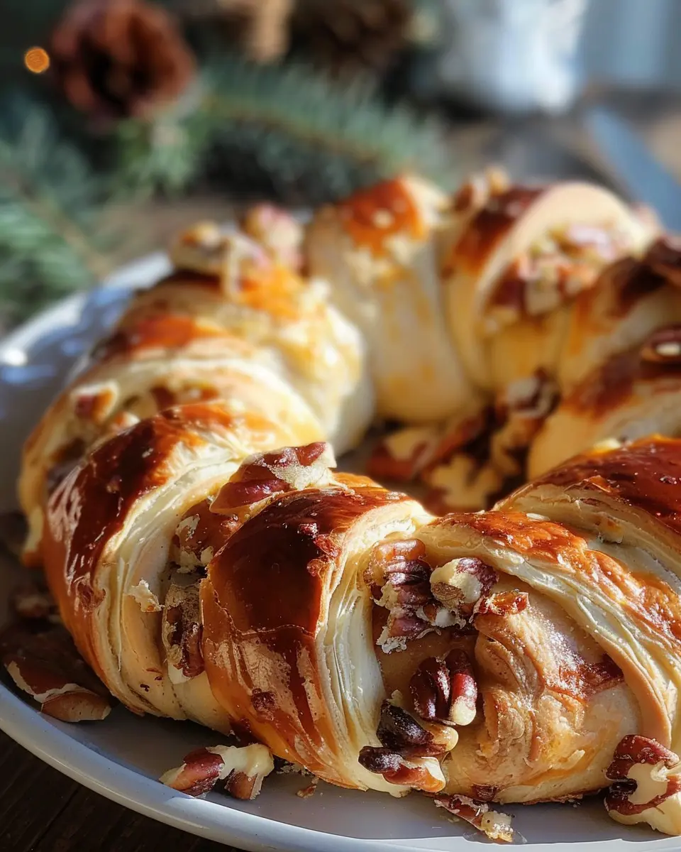 Easy Thanksgiving Crescent Ring with Turkey Bacon and Chicken Ham Delights