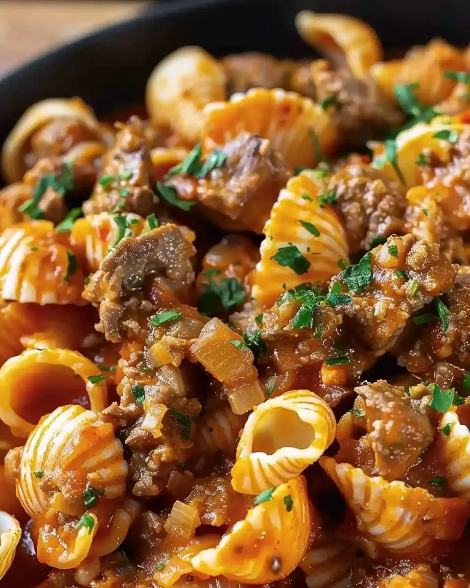 Comforting Beef and Shells: An Easy, Indulgent Home-Cooked Delight