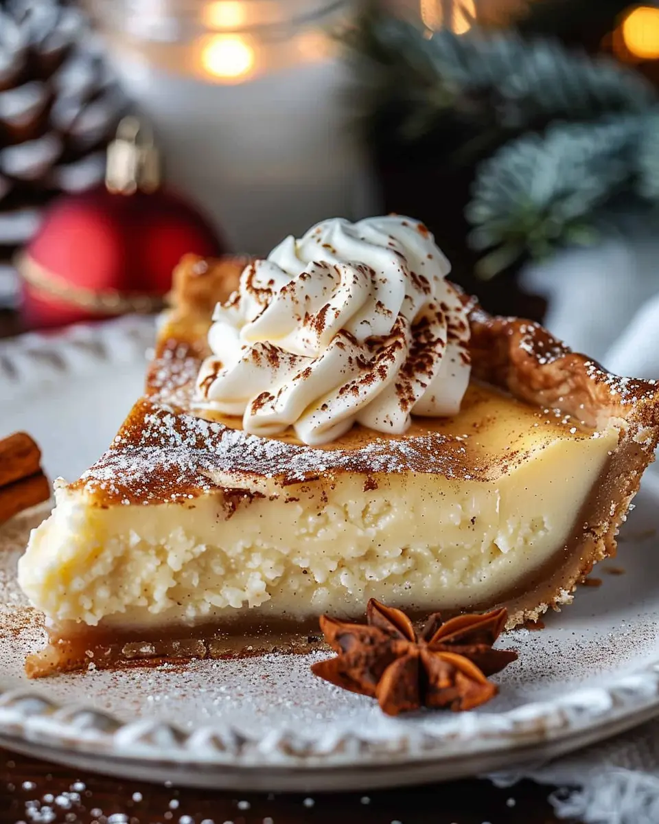 Christmas Eve dessert: Indulgent Cinnamon-Vanilla Custard Pie