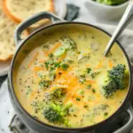 High Protein Broccoli Cheddar Soup