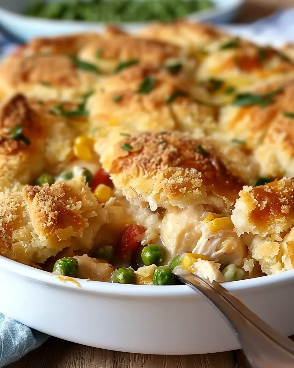 Easy Chicken Cobbler Dinner Casserole: A Cozy Comfort Meal