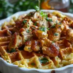 Ultimate Chicken and Waffles Breakfast Casserole Delight