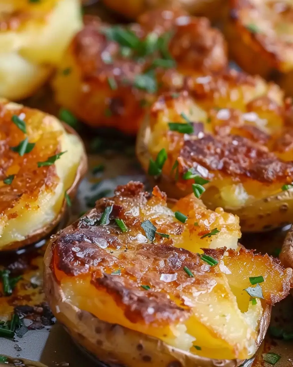 Irresistibly Crispy Smashed Potatoes Recipe with Turkey Bacon Delight