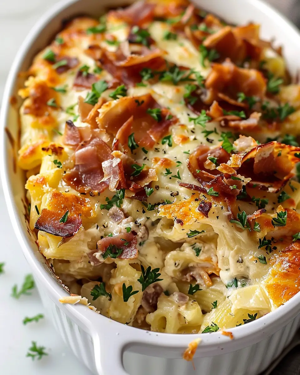 Crazy Good Casserole: Easy Turkey Bacon and Chicken Ham Delight
