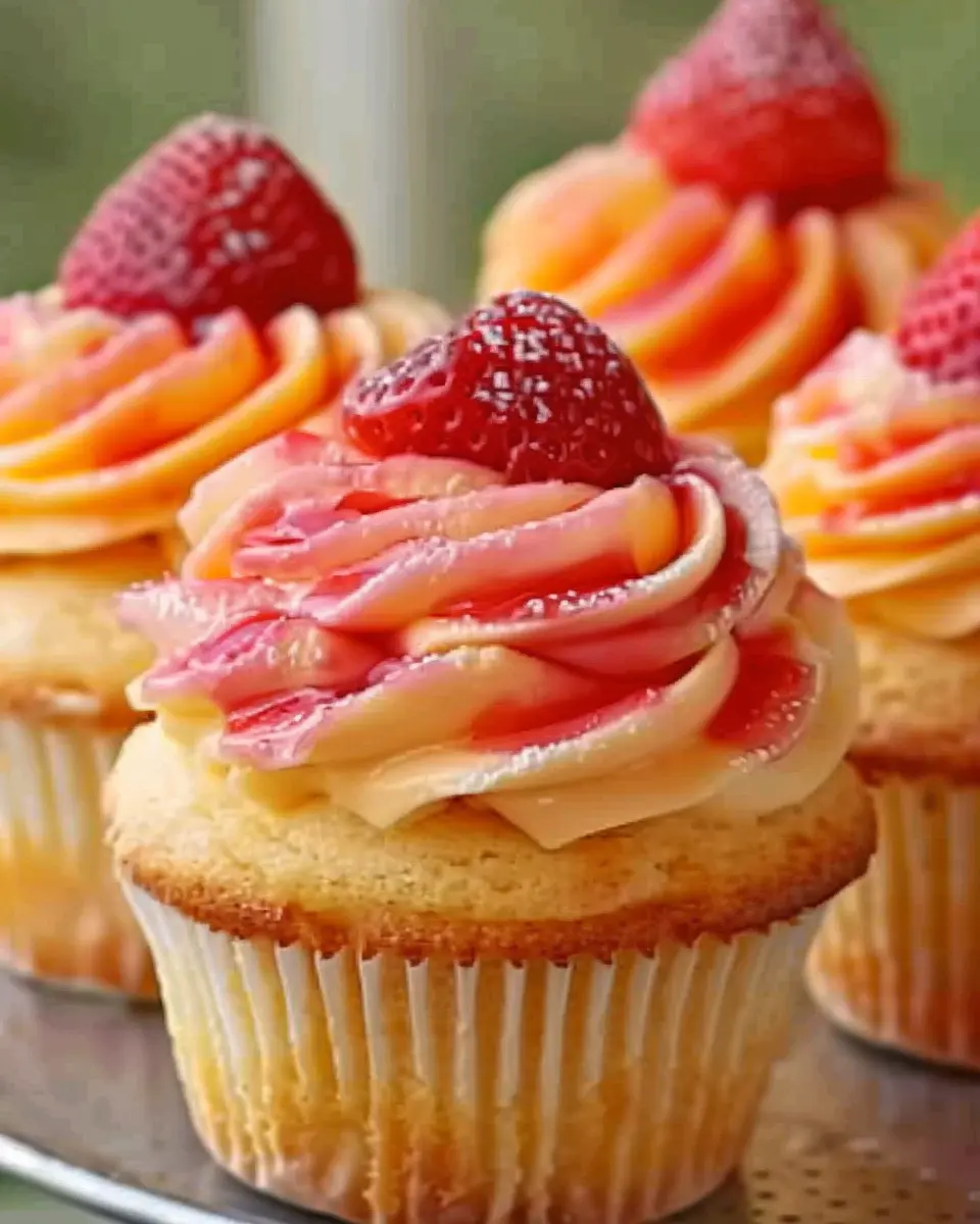 Mango Strawberry Sunset Cupcakes: Easy and Delicious Treats to Savor