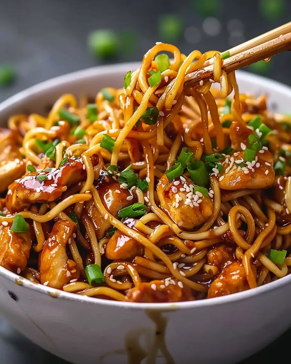 Sticky Garlic Chicken Noodles Recipe: Easy Weeknight Delight