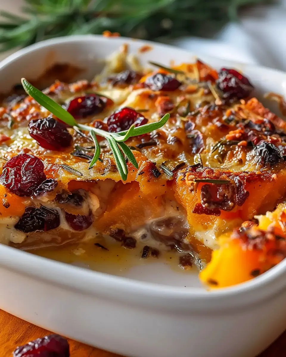 Sweet Potato & Cranberry Gratin