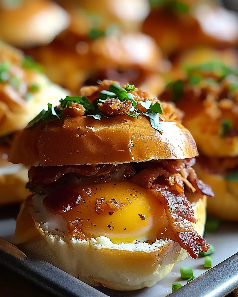 Crack Breakfast Sliders with Turkey Bacon and Chicken Ham Bliss