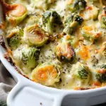 Garlicky Creamy Brussels Sprouts Au Gratin