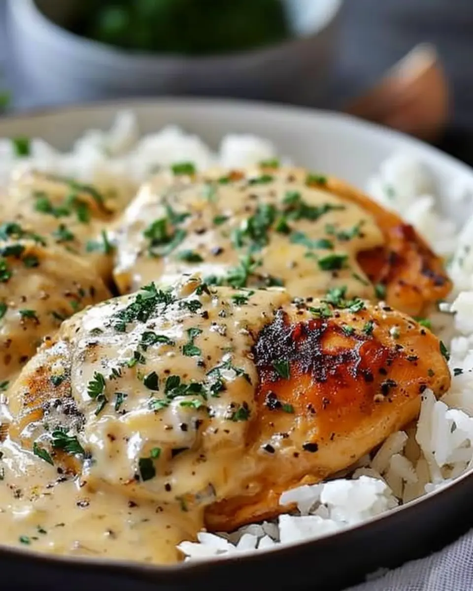 Creamy Smothered Chicken: Indulgent Rice Recipe for Home Cooks