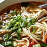 Aromatic Ginger Scallion Chicken Noodle Soup