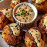 Reuben Balls with Spicy Thousand Island Dipping Sauce