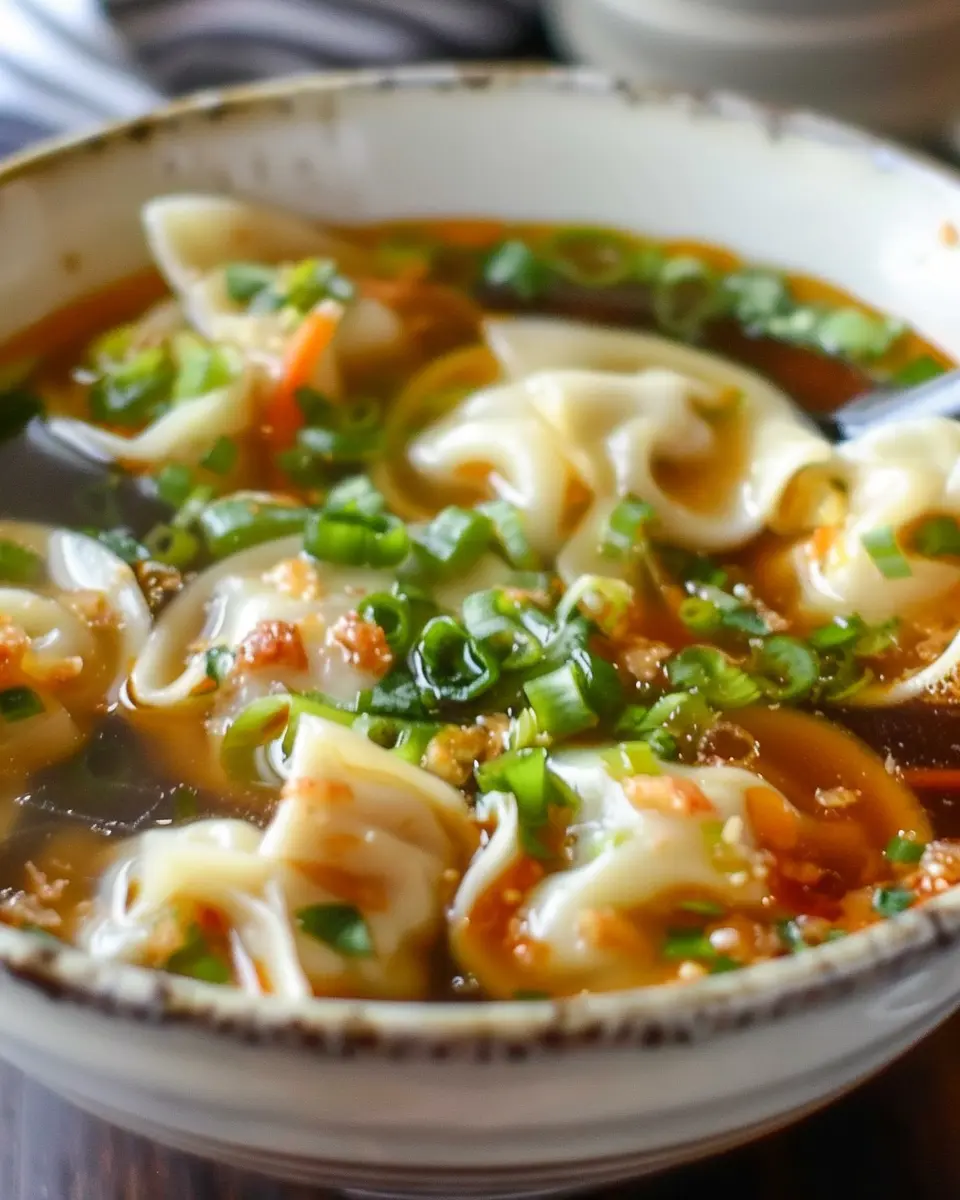 Potsticker Soup: Easy Comfort Food with Turkey Bacon and Beef