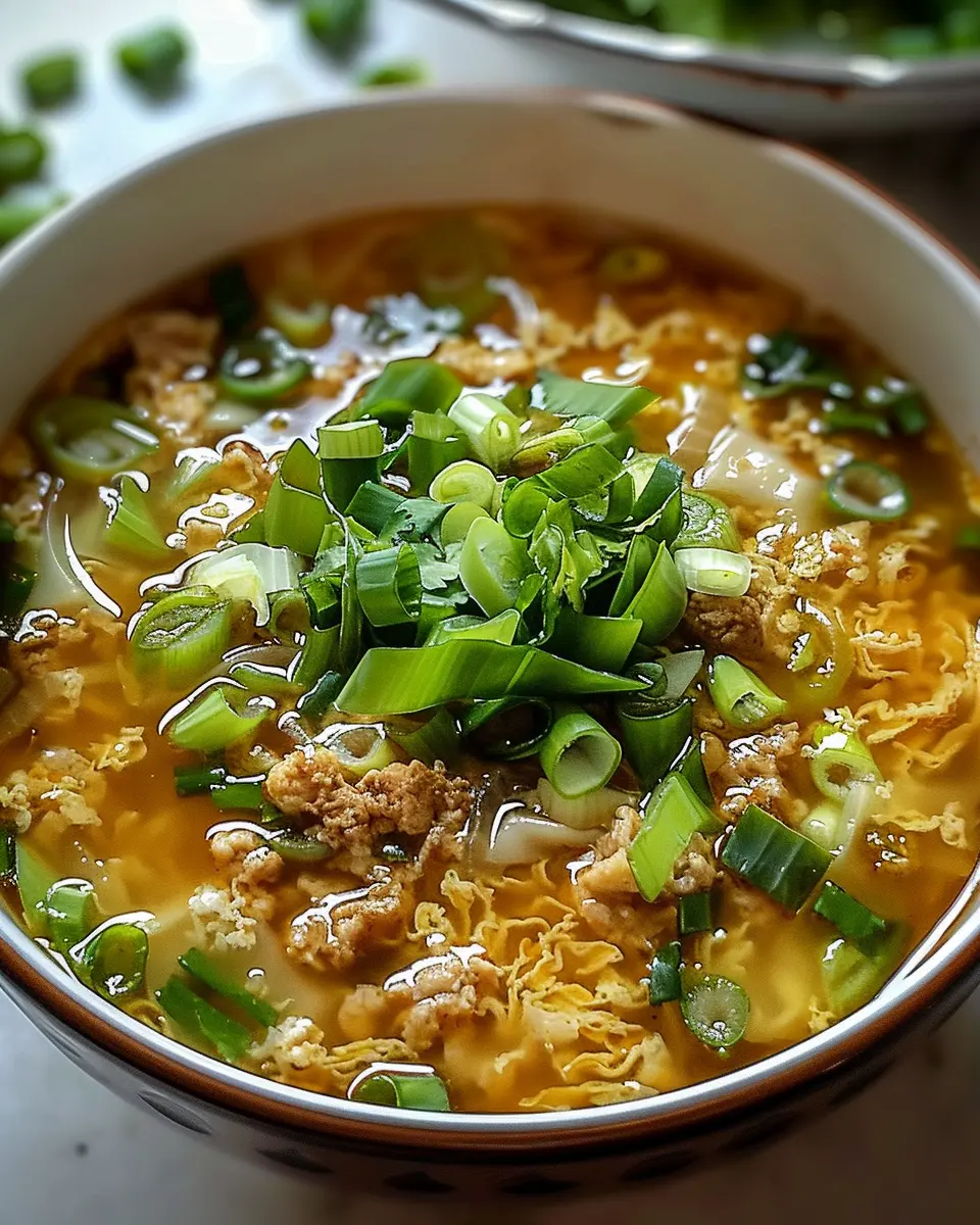 Cozy One-Pot Egg Roll Soup: Easy Comfort with Green Onions and Ginger