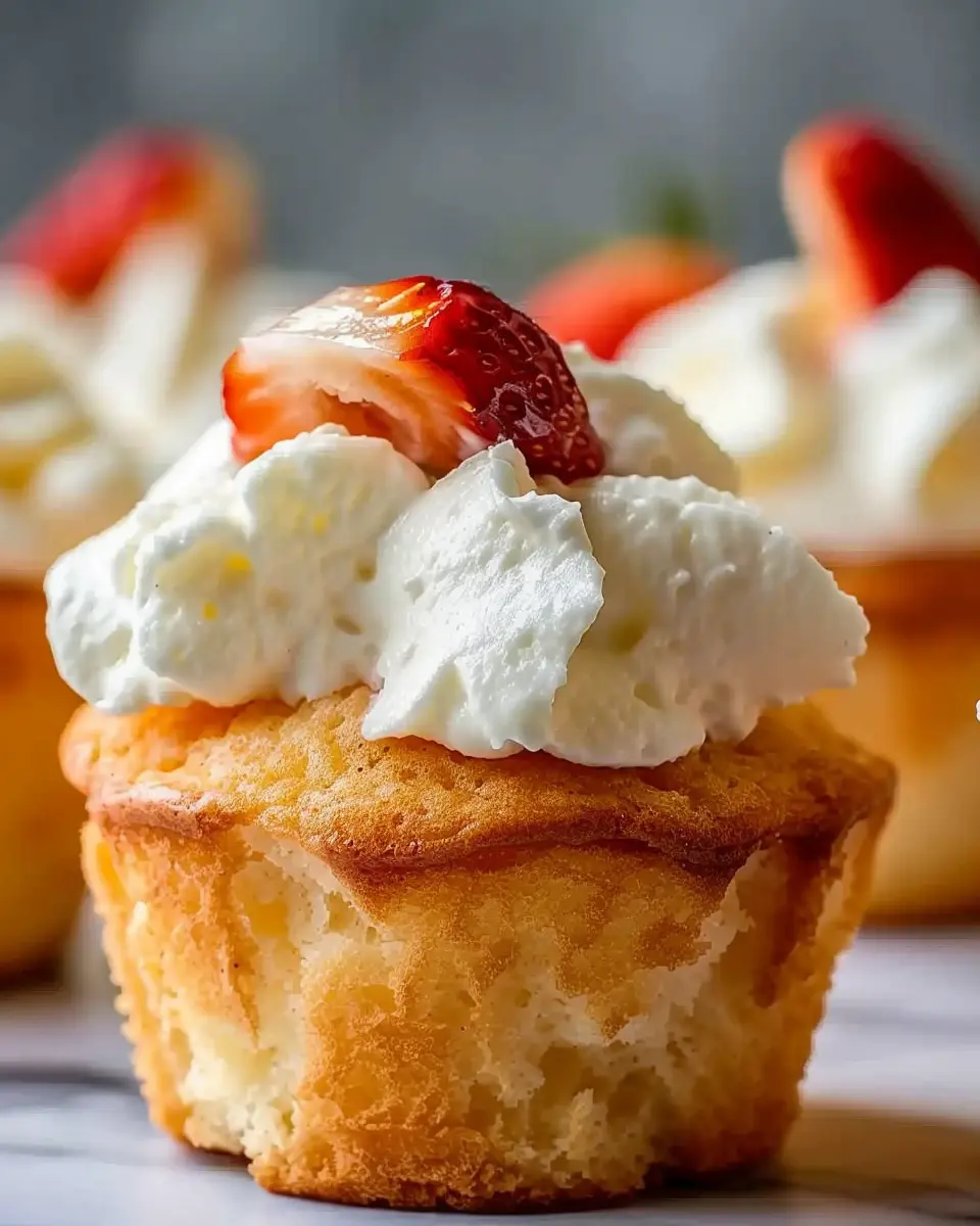 Bourbon Strawberry Angel Food Cupcakes: The Best Sweet Delight
