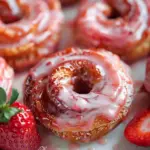 Strawberry Glazed French Crullers