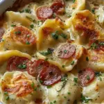 Classic Crockpot Pierogi Casserole with Kielbasa
