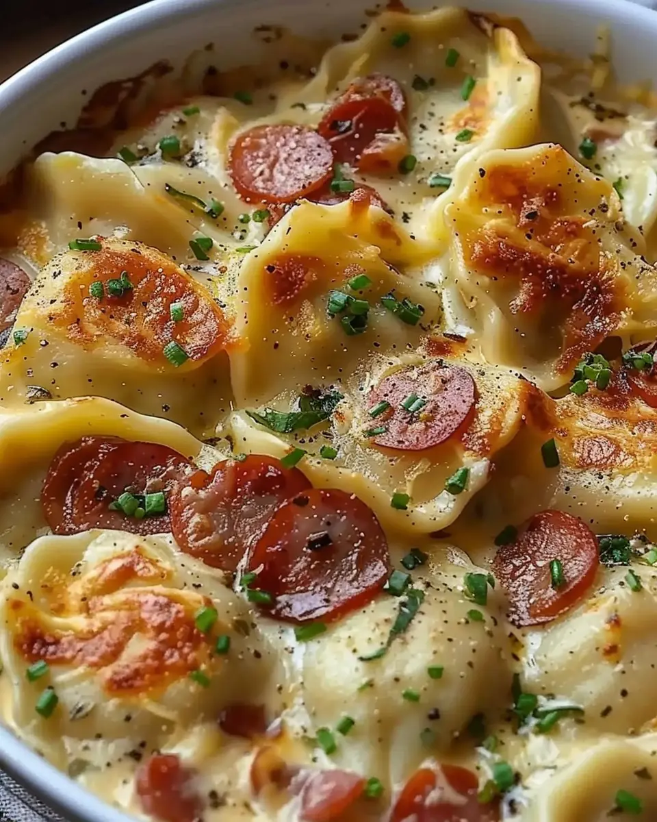Classic Crockpot Pierogi Casserole with Kielbasa Delight