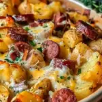 Cheesy Ranch Potatoes and Smoked Sausage