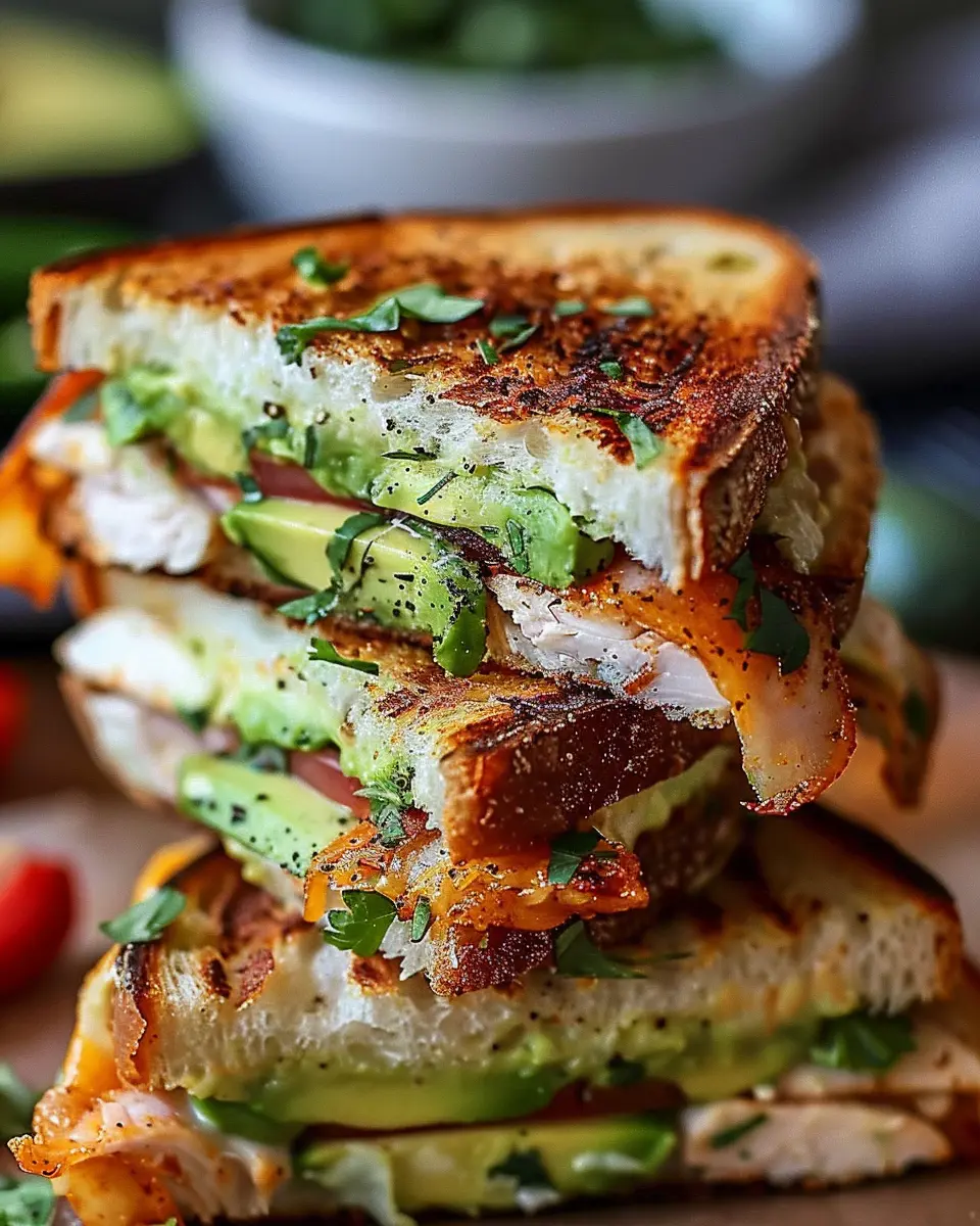 Chicken Avocado Melt Sandwich: Indulgent Twist with Turkey Bacon
