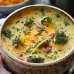 Panera Copycat Broccoli Cheddar Soup: Easy Instant Pot Recipe with Turkey Bacon